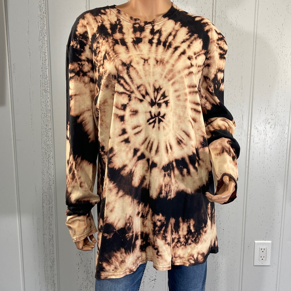 *Gildan Unisex Custom Long Sleeve Reverse Tie Dye - Picture 1 of 11